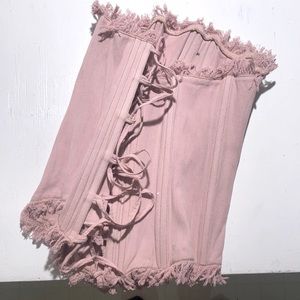 HANDMADE denim corset